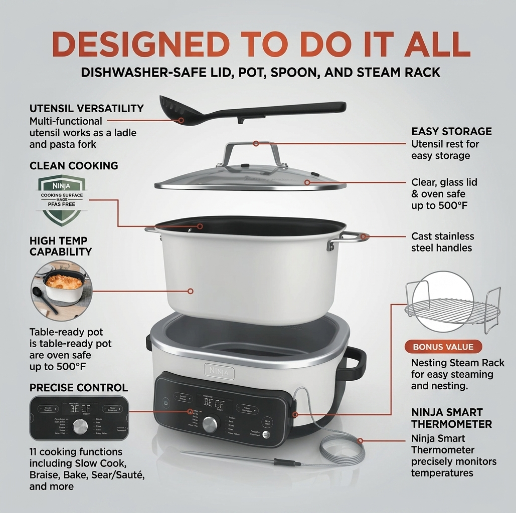 Ninja PossibleCooker PRO 8.5 Qt Multi-Cooker with Smart Cook System